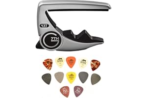 G7th Performance 3 ART Capo - 6 String, Silver - Bundled with Dunlop Pick Pack