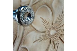 PRO LEATHER CARVERS Stainless Steel Barry King - #2 Double Row Flower Center Stamp (Leather Stamping Tool)