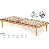 Rete Ortopedica Singola 80x190 Cm - Doghe Legno Betulla Made In Italy