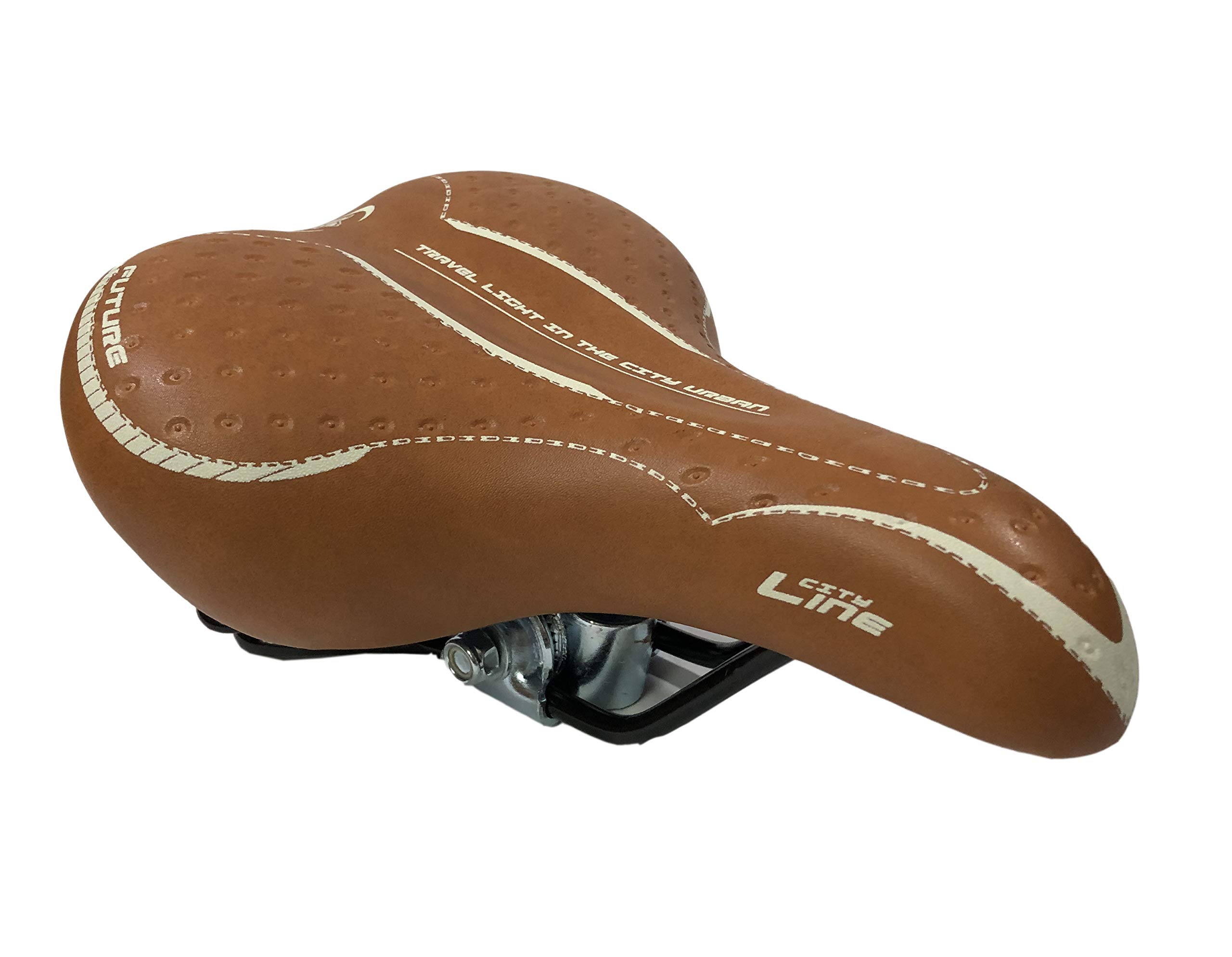 Montegrappa Saddle for City Bike Bike Woman Classic City Line Future Holland with Spring Mount Cluster, Men's women's, Leather