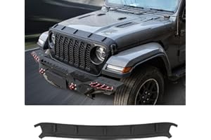 Maxzina Hood Protector Compatible with 2020+ Jeep Gladiator JT 2018+ Jeep Wrangler JL Hood Shield TPE Hood Deflector Hood Guard for 2024 2025 Gladiator Wrangler JL Accessories