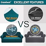 Granbest Premium Water-Repellent 4 Seater Sofa Slipcover Blackish Green view 4