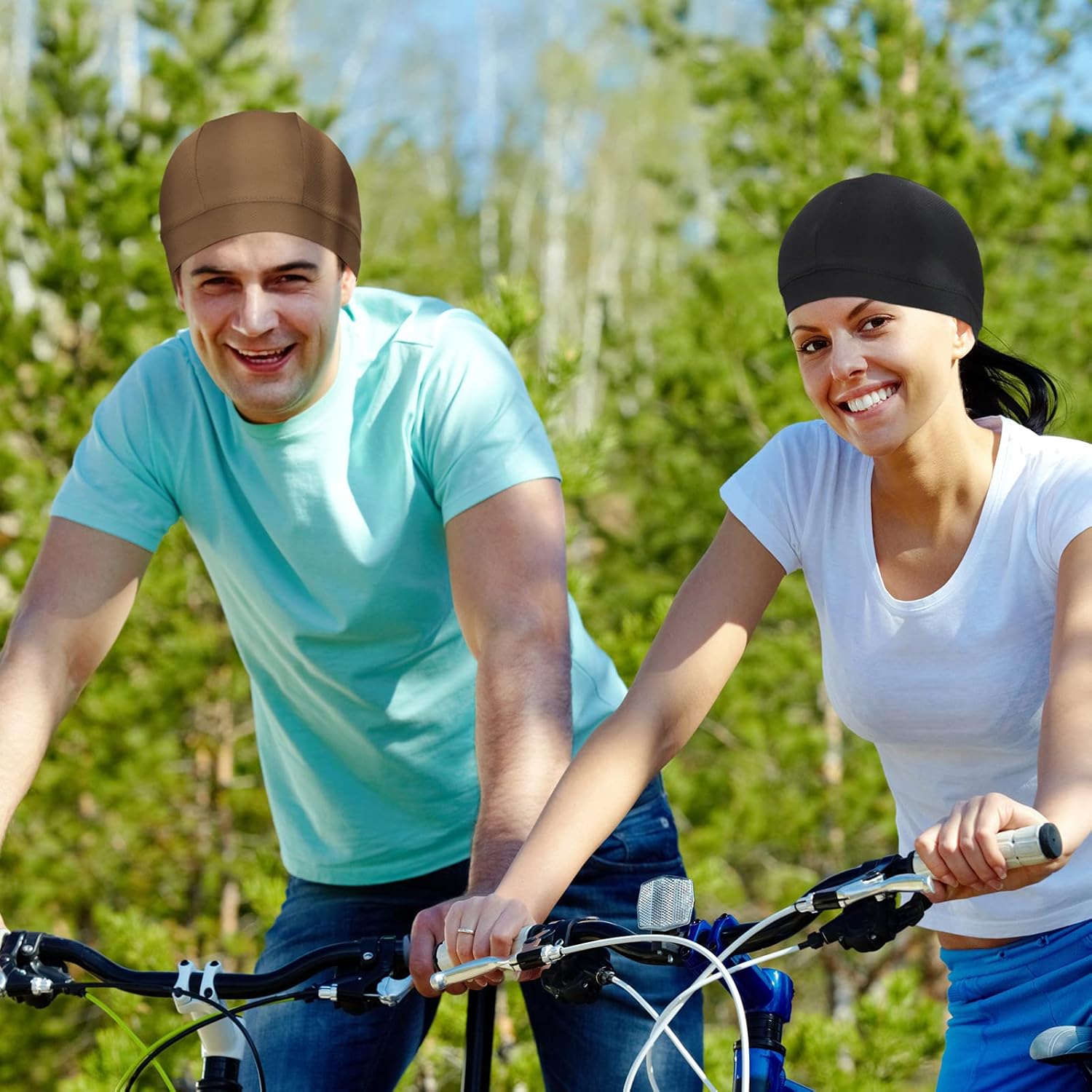 Geyoga 16 Pieces Cooling Cycling Helmet Liner Beanie Cap Sweat Wicking Skull Cap Running Hats for Men and Women (Classic Colors): Clothing