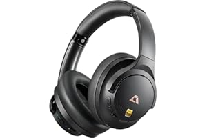 1Mii Y8+ Noise Cancelling Headphones Bluetooth 6.0, Wireless LDAC Hi-Res Audio, Custom EQ via App, 100H Playtime, Comfort Fit, Over Ear Headphones Foldable for Airplane Travel Home Office Black