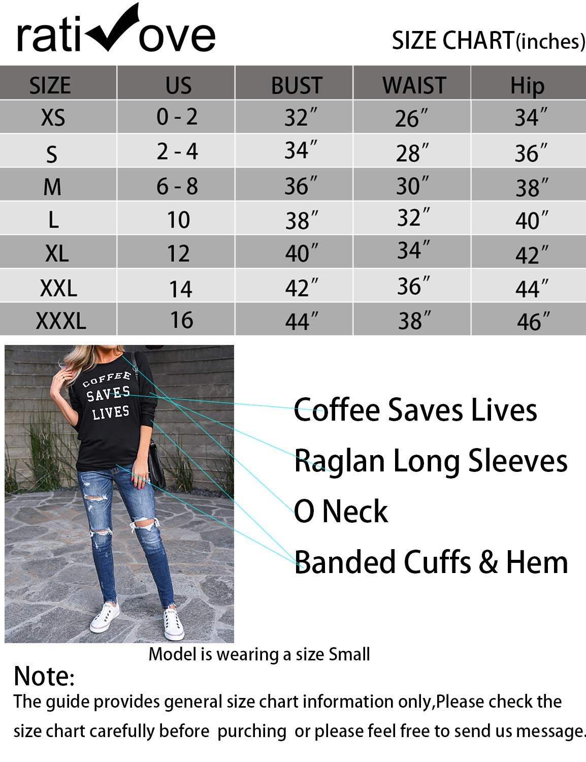 Ratilove Women\'s Letter Print Pullover Shirt Fall Casual Cute Long Sleeve Raglan Crewneck Sweatshirt Top Black