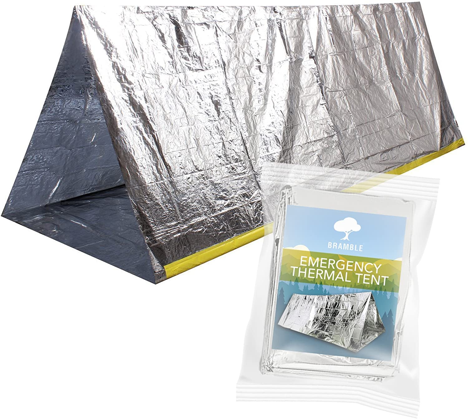Bramble - Emergency Waterproof Reflective Thermal Survival Shelter Tent - Fits 2 People