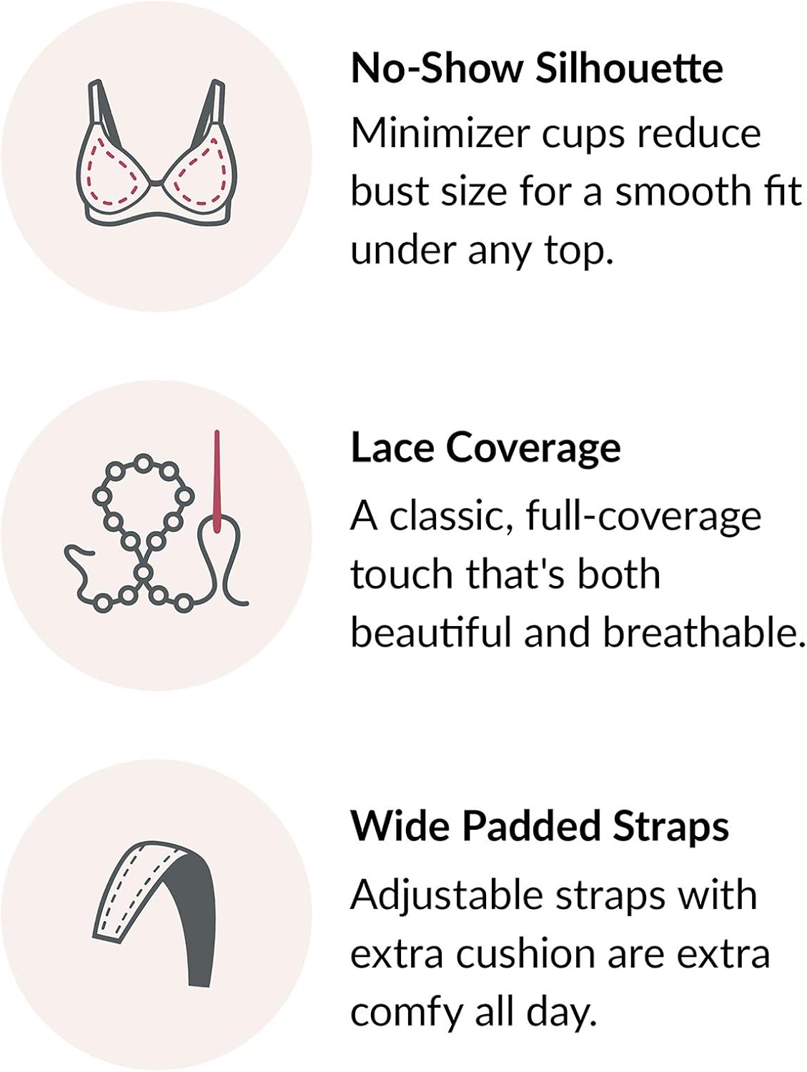 Glamorise Women's Full Figure Wirefree Minimizer Support Bra #1003 at  Women’s Clothing store: Minimizer Bras