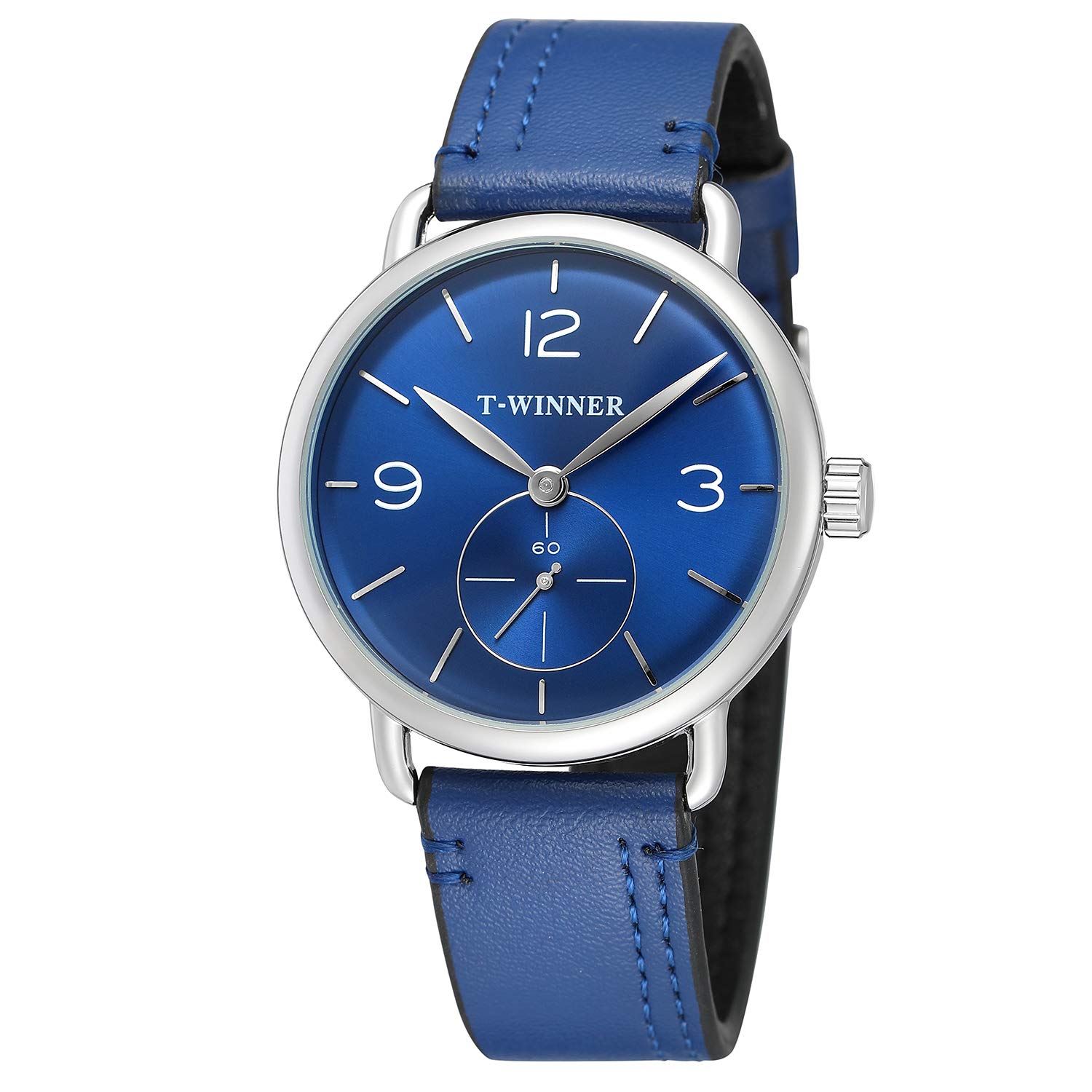 FORSINING Men's Top Brand Fashion Leather Analogue Dial Mechanical Hand-Wind Wristwatch