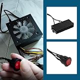 ECSiNG 20/24 Pin ATX EPS Power Switch Cable Red LED On Off Jumper PC PSU Test view 3