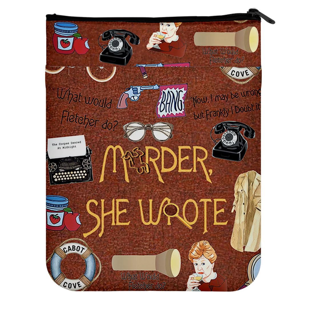 KUIYAI TV Series Inspired Gift Book Sleeve for Book Lover Book Protector for Paperback Bookish Merchandise Book Nerd Gift (she Wrote murderUK)