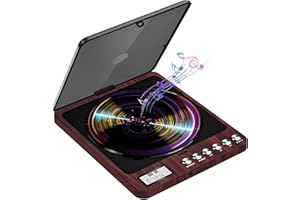 HOVOYNN Portable CD Player with Speakers 2000mAh Rechargeable CD Player Portable with Double 3.5mm Headphones Jack,Small Anti-Shock Personal CD Player for Car Aux or Home Music Player