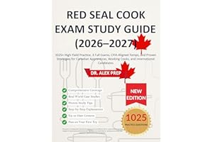 RED SEAL COOK EXAM STUDY GUIDE (2026–2027): 1025+ High Yield Practice, 3 Full Exams, CFIA Aligned Temps, and Proven Strategie