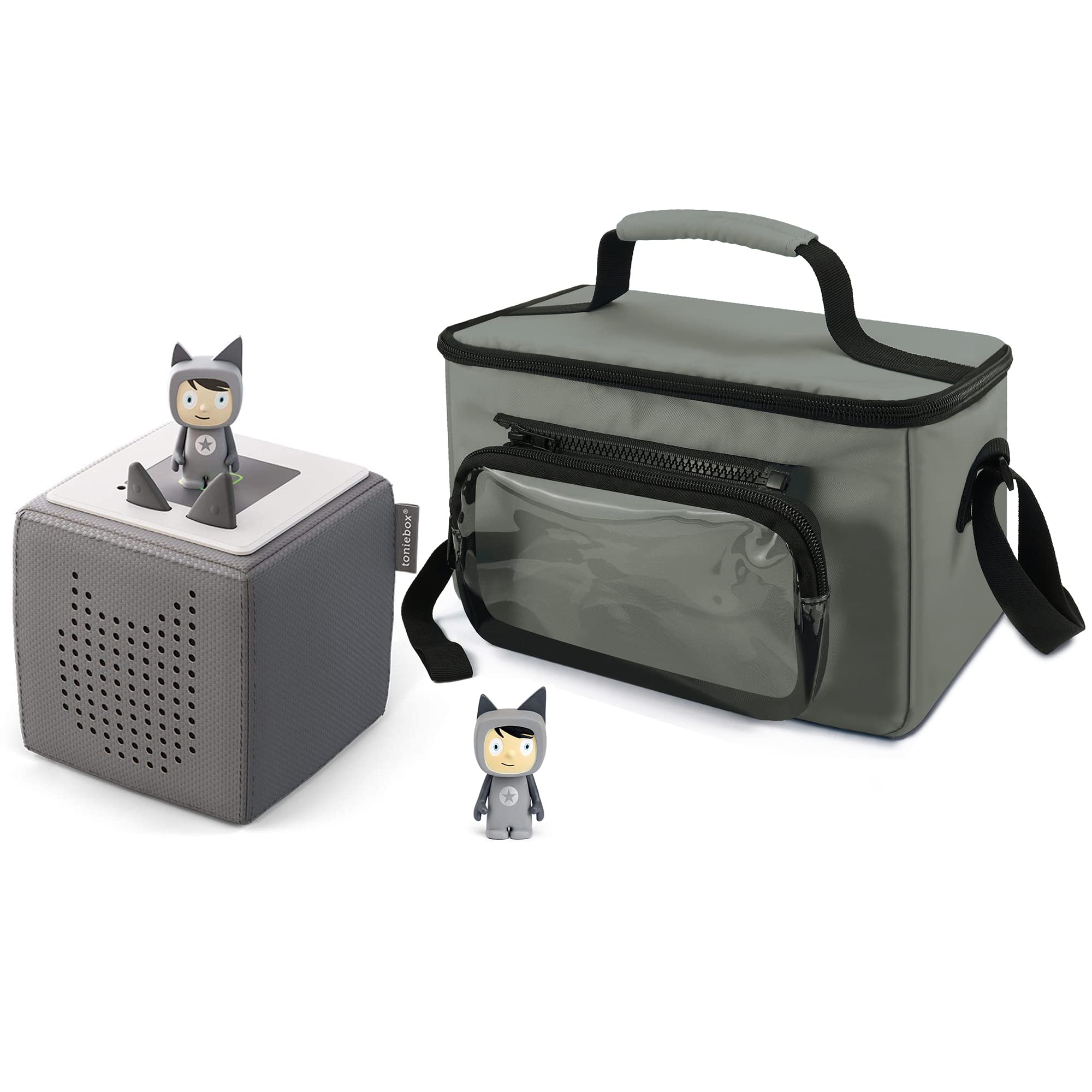 Annmore Carry Bag for Toniebox and Characters, Compatible with Yoto Player and Cards, Holder for Audio Player and Accessories (Grey) — image 1