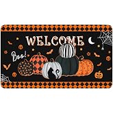 aienssfwe Fall Halloween Door Mat Outdoor Welcome Mat Rugs Fall Mats Halloween Doormat for Front Door 30 x 17 inch