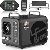 LF Bros 12V/110V 5KW Diesel Heater with Plateau Mode with Timer Controller | 9&ndash;27H Runtime, 6-Layer Safety, Freeze-Resistant Wiring, All-Weather, Foldable Handle, Fast Heating, 5L Tank,