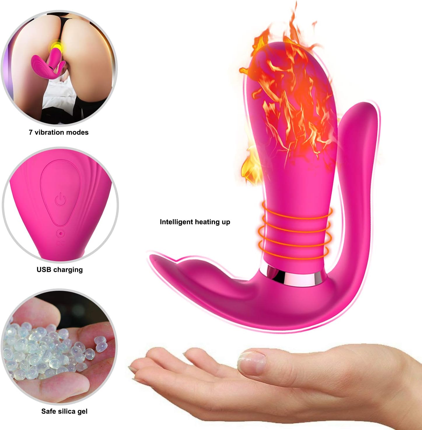 Heating Vibrantion Adullt Funny Toys Wearable Butterfly Vibrant Toy Women Stimulate Underwear Vibranting Dido Wireless Remote Panties Wonderful Gift Christmas Cosplay