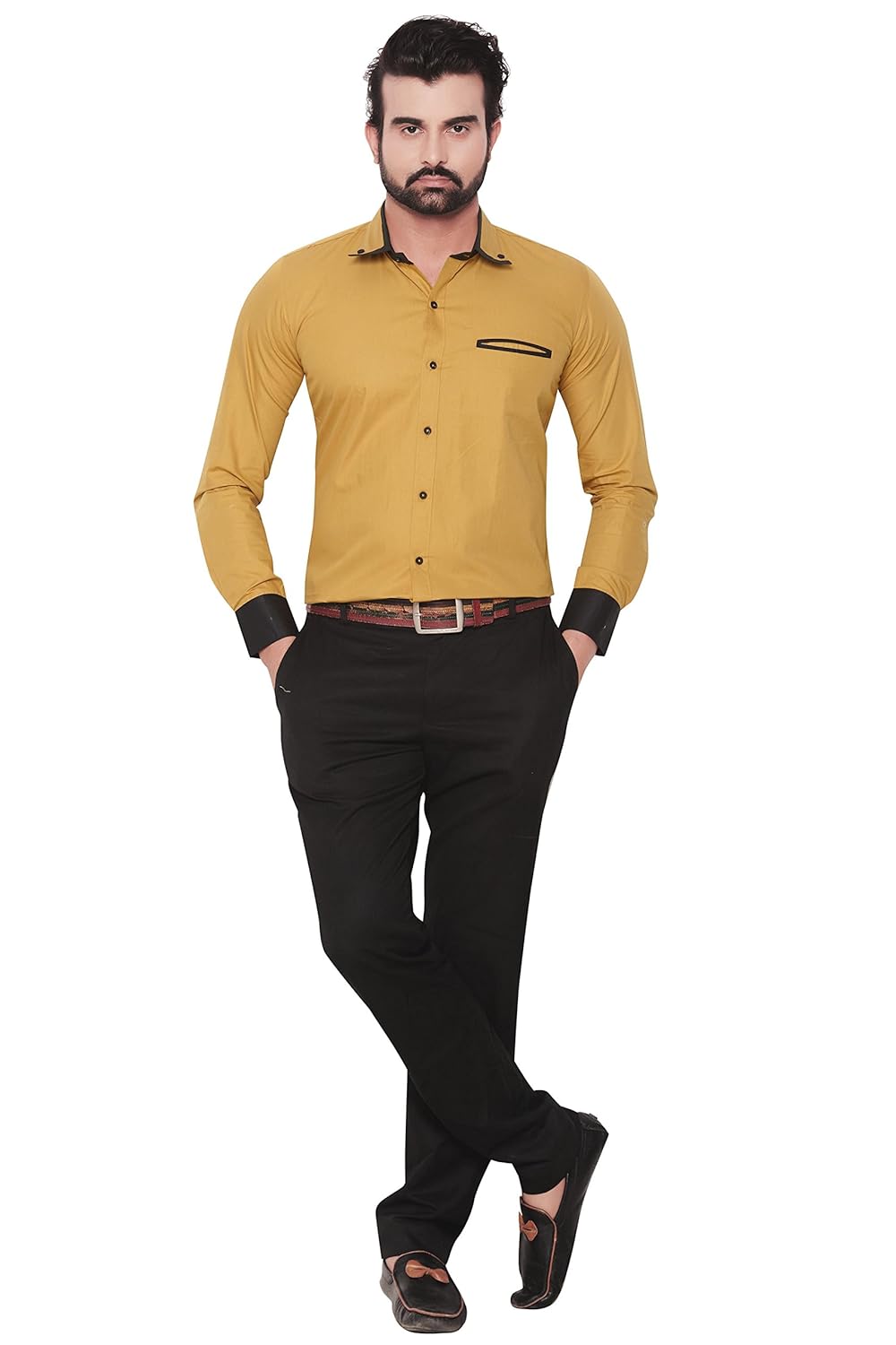 globalrang men's cotton casual stylish shirt