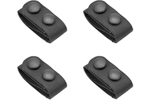 TACNEX Duty Belt Keepers w/Double Snaps for 1.5"/1.75"/ 2"/2.25" Wide Utility Belt Loop Stays Nylon Tactical Belt Holder Retainer Police Security Law Enforcement Military Accessories