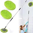 Wall Cleaner, Max 66'' Wall Mop with Long Handle, Ceiling Dust Mop with 15° Labor-Saving Elbow Extension Pole, Baseboard Dust