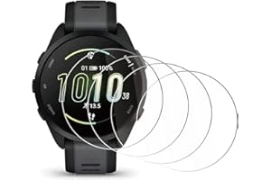 4 Pack Screen Protector for Garmin Forerunner 165/165 Music Smartwatch, Tempered Glass Screen Cover Bubble-Free