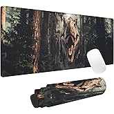 Dinosaur Gaming Mouse Pad, Office Desk Mat, Anti-Slip Rubber Base Cool Aesthetic Mouse Pads for Computer Laptop Keyboard School Home Desktop Gamer Home Accessories Decor 31.5" x 11.8"