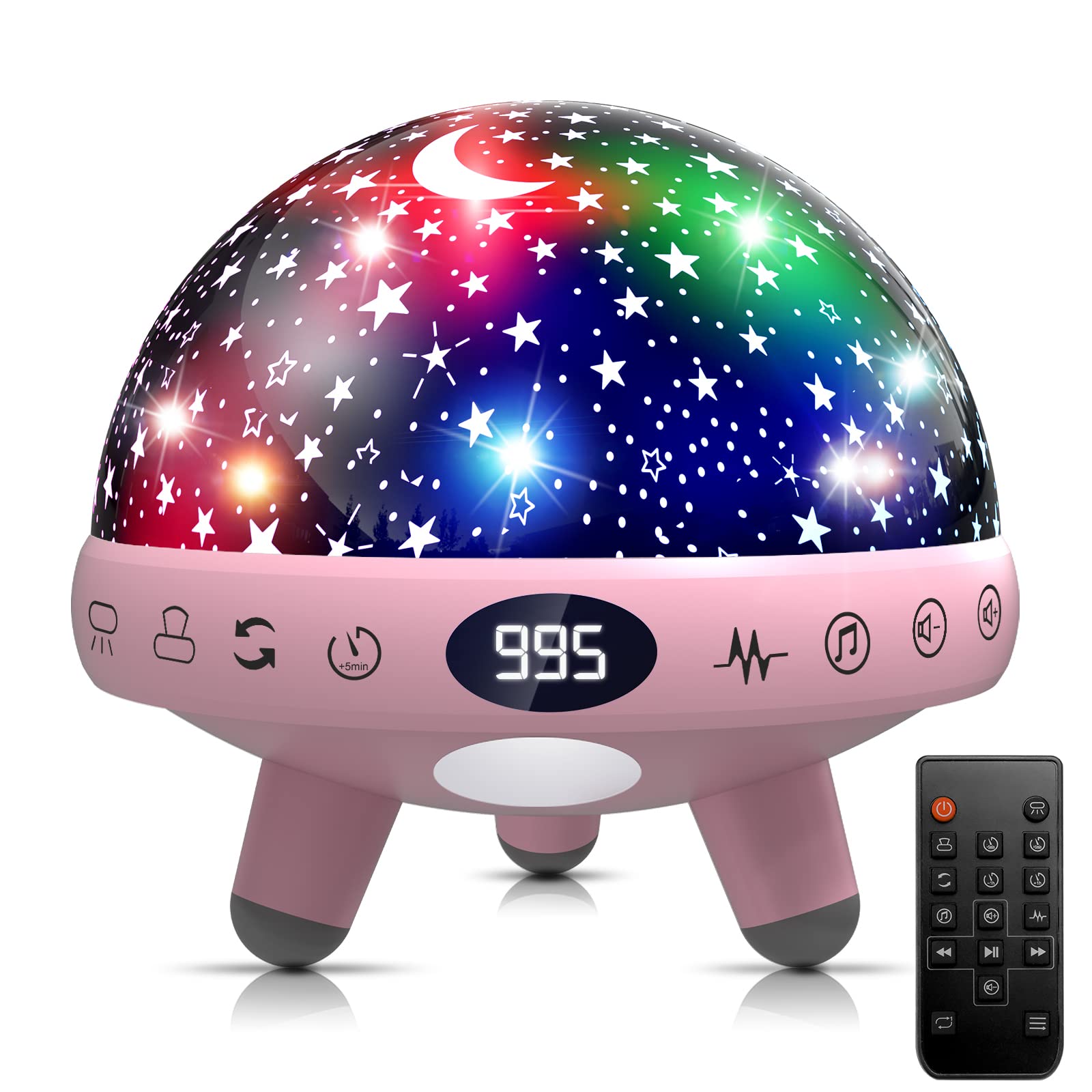 Photo 1 of ***NON-FUNCTIONAL**PARTS ONLY**YACHANCE Baby Night Light Star Projector Night Light projector for Kids Room with Sound Machine White Noise Machine for Sleeping Soother Nursery Lamp 9 Natural Sounds 20 Lullabies Remote Control Timer