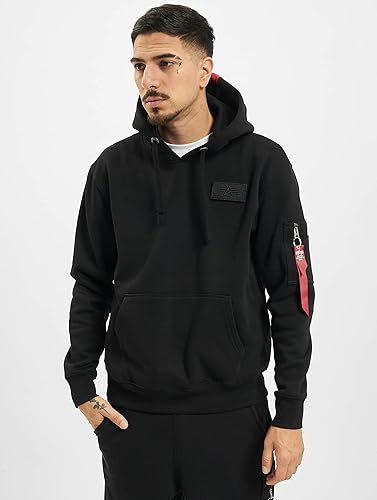alpha industries hoodie red stripe
