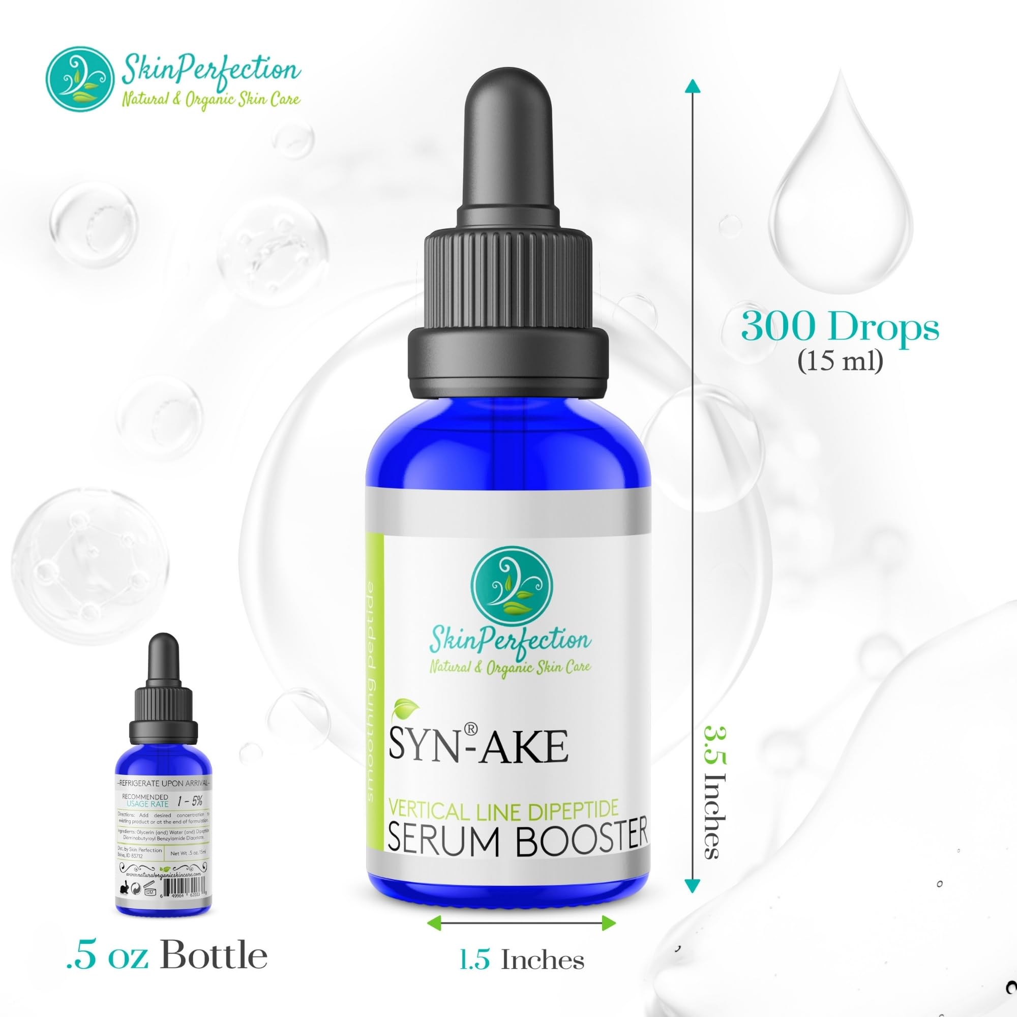 Skin Perfection Syn-ake Freeze Wrinkles Peptide Diy Anti-aging Skincare Booster Smooth Firm Vertical Expression Lines Between the Eyebrows the 11's .5 Oz