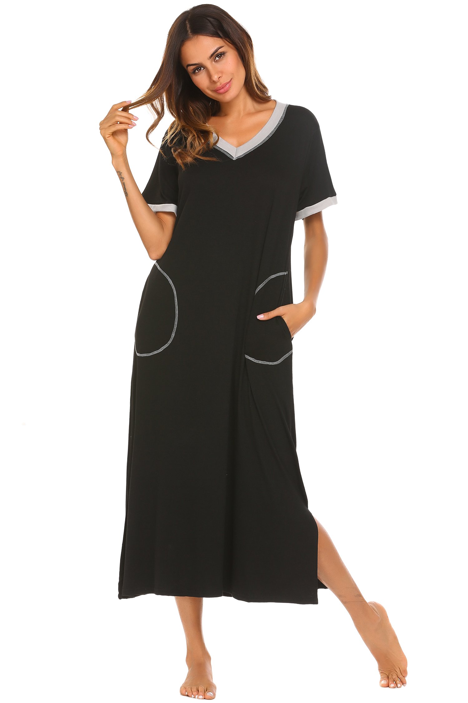 Ekouaer Women's Full Length Short Sleeve Nightgown Women Product Review
