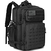 IBVIVIC 42L Military Tactical Backpack for Men, Large Molle Backpacks Outdoor Tactical Bag for Hiking Camping Travel (Black)