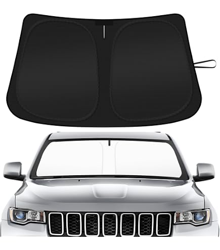 TESIN Foldable Windshield Sun Shade For Jeep Grand Cherokee (2011-2019) – Aluminum Foil, 1-Piece