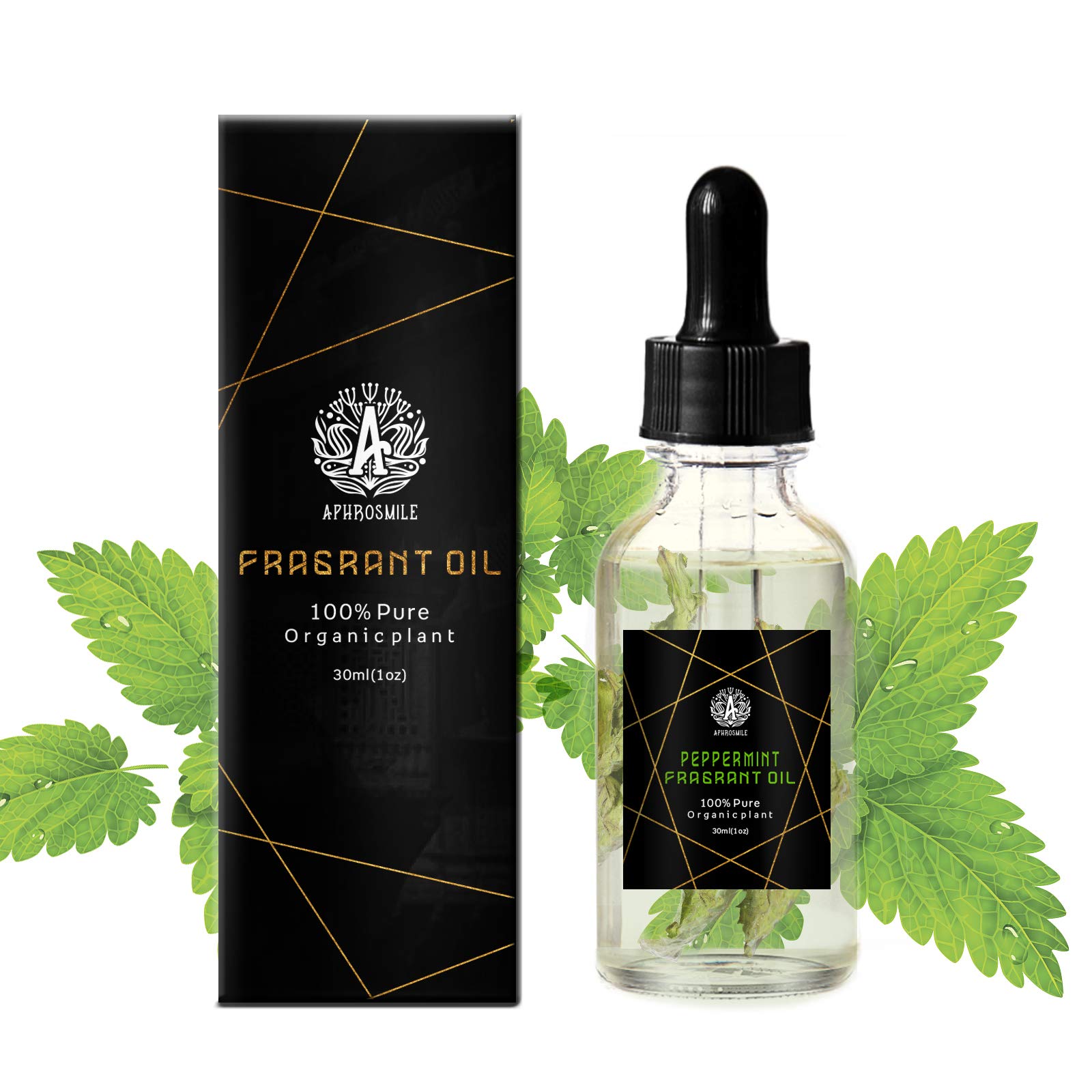 Aphrosmile Peppermint Fragrance Oil for Massage, 1oz-30ml Peppermint Perfume Oil for Skin, Unisex Adult Gift