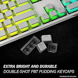 HK GAMING 112 Double Shot PBT Shine Through Pudding