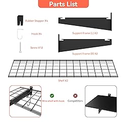TORACK 2 Pack Garage Storage System Shelves, 15" x