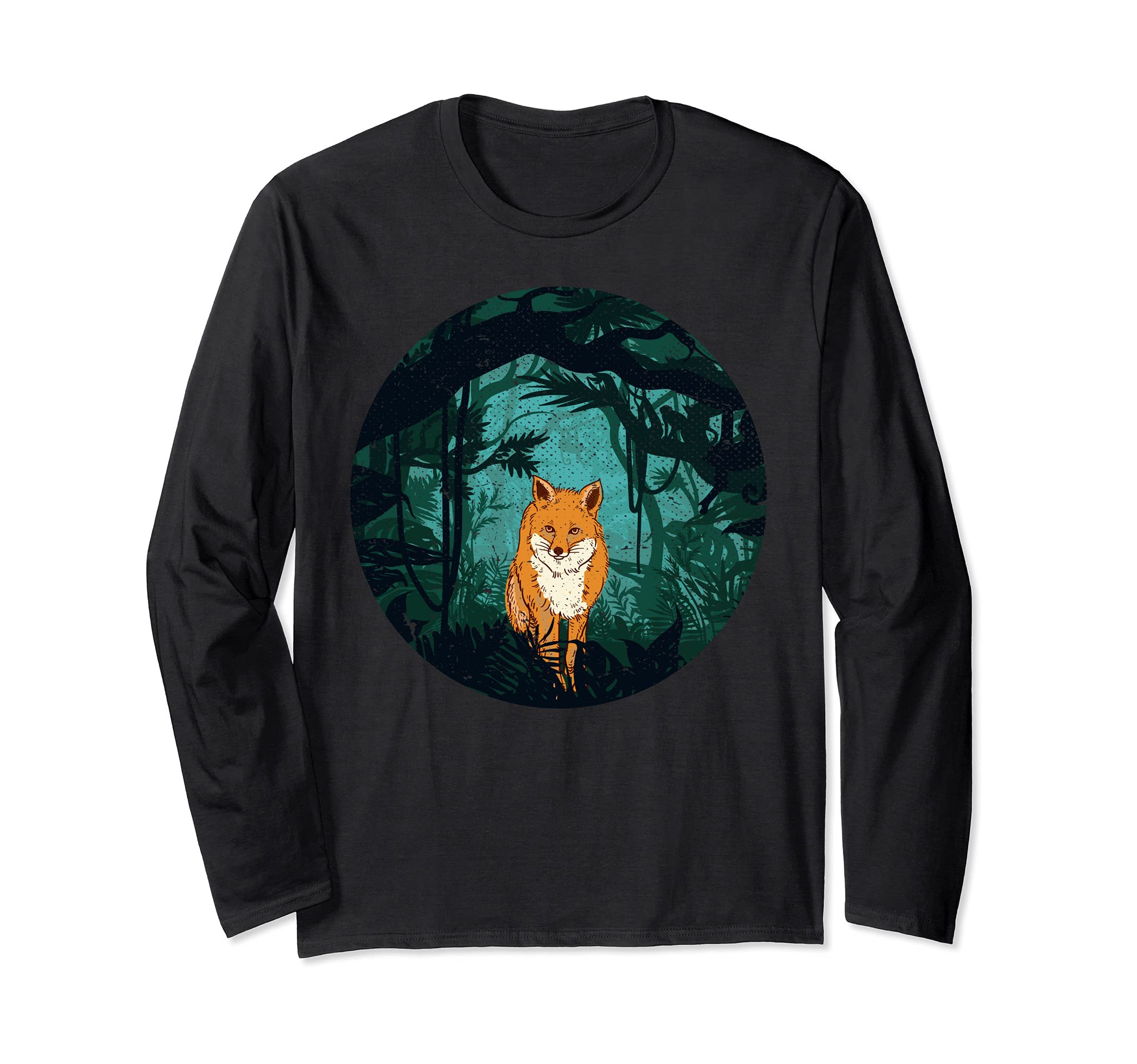Tropical Nature Forest Animal Wildlife Rainforest Fox Long Sleeve T-Shirt