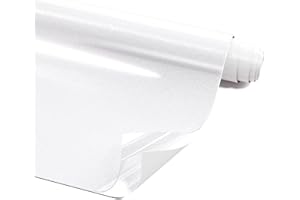 Likcut Glitter White Heat Transfer Vinyl for T-Shirts 12" x 15ft Iron on Vinyl Roll Compatible with All Cutter Machine, HTV H