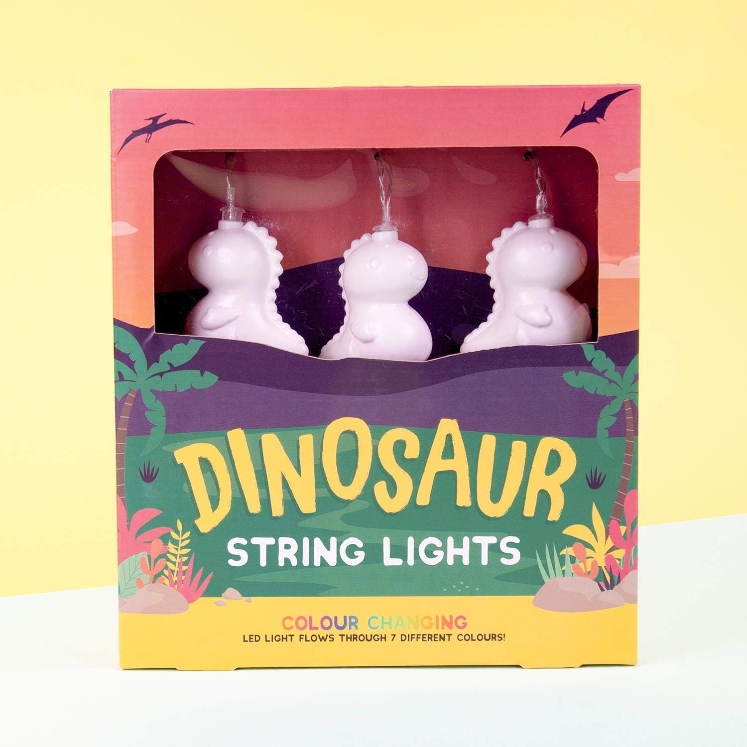 Fizz Creations Dinosaur String Lights Colour Changing LED Battery Operated