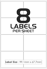 iSOUL 8 Labels Per A4 Sheet 400 Labels 50 Sheets Matte Self-Adhesive view 4
