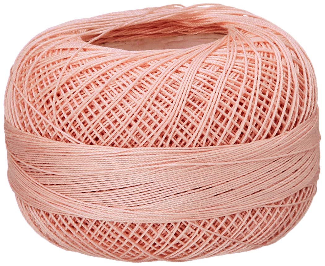 LIZBETH HH80 Cotton Thread 184 yds 10 Grams, Peach Lt