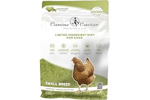 Canine Caviar - Small Breed: Chicken & Whole Ground Oats, Alkaline Dry Dog Food, Limited Ingredients, Gluten-Free, Based on Science & Research, Veterinary Alternative Diet (4.4 Pound Bag)
