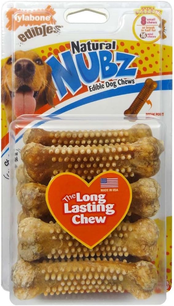 Nylabone Natural Nubz Edible Dog Chews Size Small 8 Count Pet Supplies