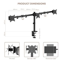 Triple Monitor Mount, 3 Monitor Desk Mount for 3