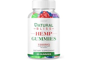 PURVIA Natural Bliss Gummies - Official Formula - Natural Bliss Hemp Gummies Premium Blend NaturalBliss Gummies 25mg Hemp Per Gummy, 1500mg Hemp Per Bottle Advanced Formula Hemp Extract Gummy (60 Gummies)