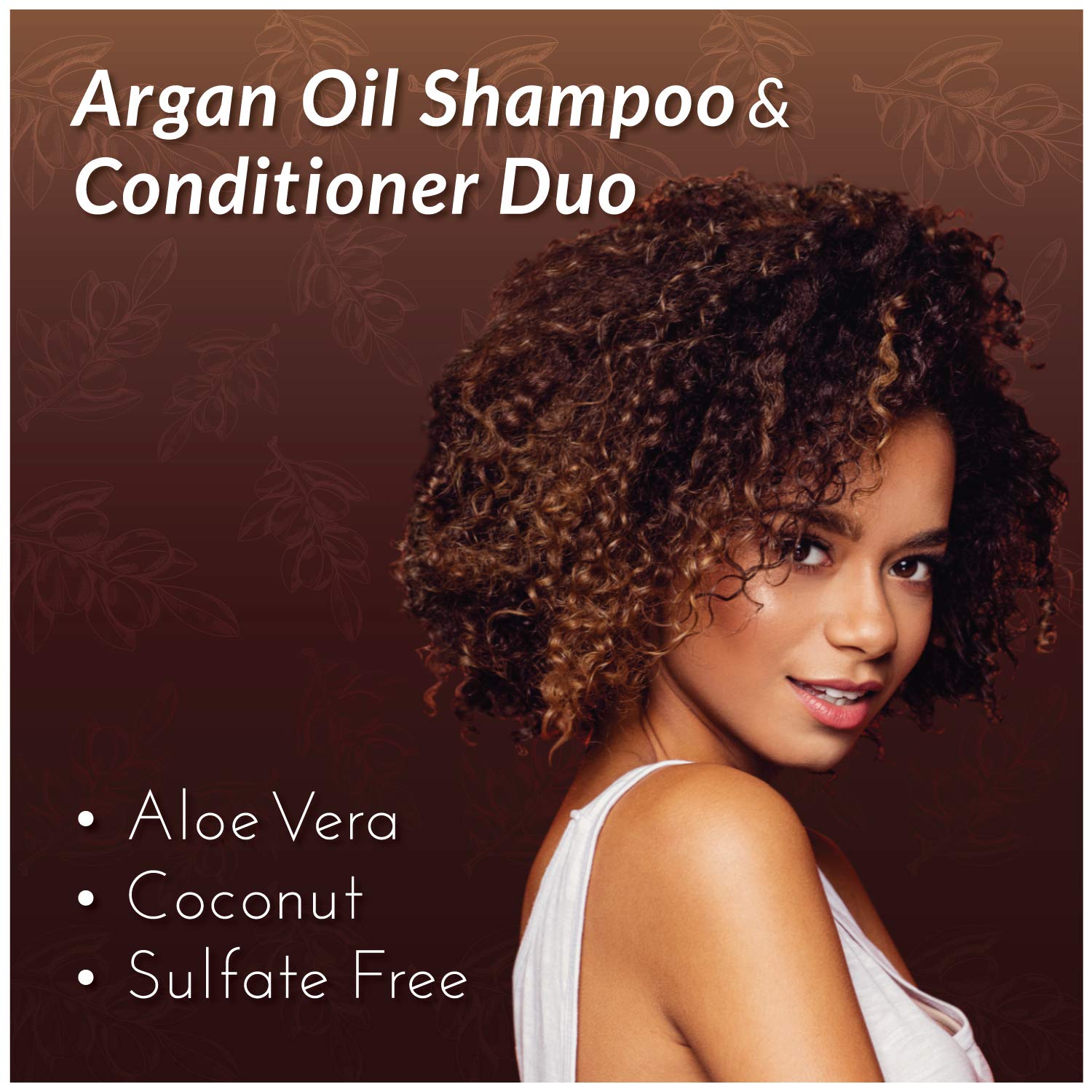 ArtNaturals Moroccan Argan Oil Shampoo - (16 Fl Oz / 473ml) - Moisturizing, Volumizing Sulfate Free Shampoo for Women, Men and Teens - Used for Colored and All Hair Types, Anti-Aging Hair Care : Beauty