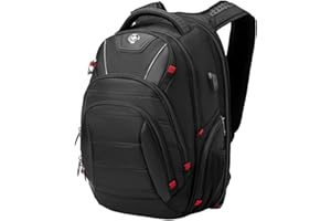 Swissdigital Design Men's Laptop Backpack for College and Business Travel with Integrated USB Charging Port and RFID Protection Fits Laptops up to 15.6 inch (CIRCUIT J14-BR) One Nation One World