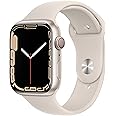 Apple Watch Series 7 (GPS + Cellular, 45MM) - Starlight Aluminum Case with Starlight Sport Band (Renewed Premium)