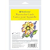 Strathmore 300 Series Watercolor Cards, Announcement Size, 3.5x4.875 inches, 6 Cards & Envelopes - Blank Greeting Cards for Weddings, Events, Birthdays, Holidays
