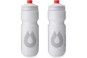 HydraPak Breakaway Surge Lightweight Bike Water Bottle 2-Pack (20oz, 25oz, 30oz) - High Flow, Cycling & Sports Squeeze Bottle