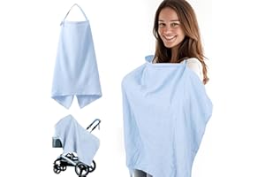 ANWIKE Breastfeeding Nursing Cover, Soft & Breathable Multi-Use Cover for Nursing, Car Seat, Stroller, Shopping Cart & More, Ideal for Travel & On-The-Go Moms