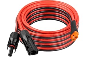 KIMBLUTH 10AWG 20FT Solar to XT60i Extension Cable 3 6 10 35 50 75 100FT Heavy Duty Adapter Cable Connector XT60i Wire for Portable Power Station, Solar Panel, RV, Battery, Renewable Energy Applications